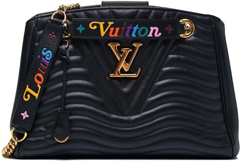 Louis Vuitton New Wave Chain Tote Bag Black in Calfskin Leather