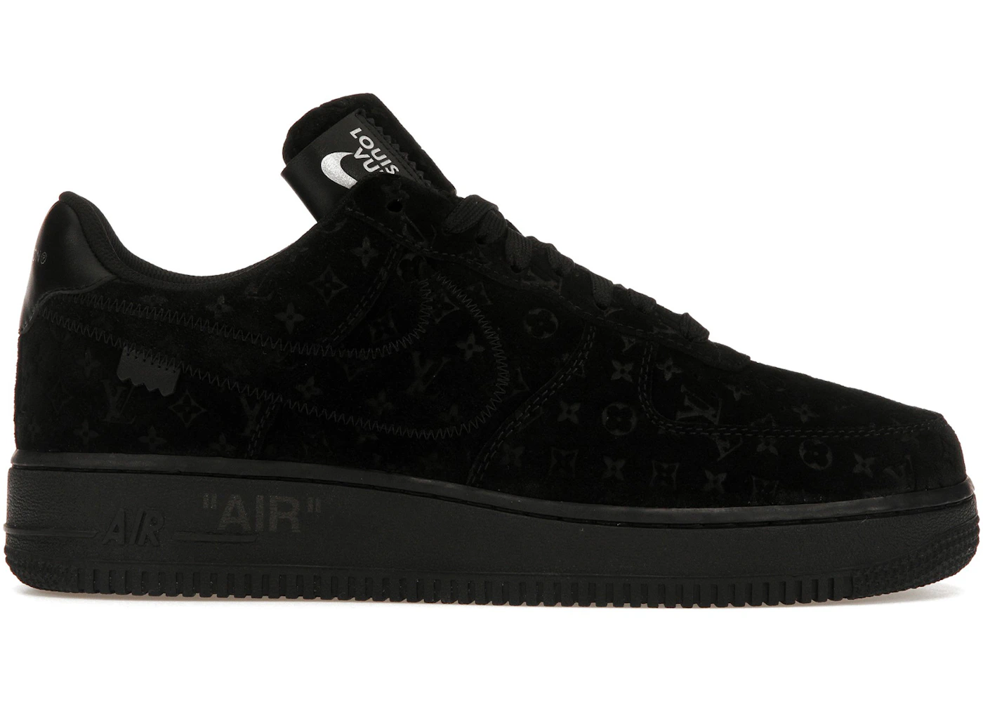 Louis Vuitton Nike Air Force Low By Virgil Abloh Black Men's
