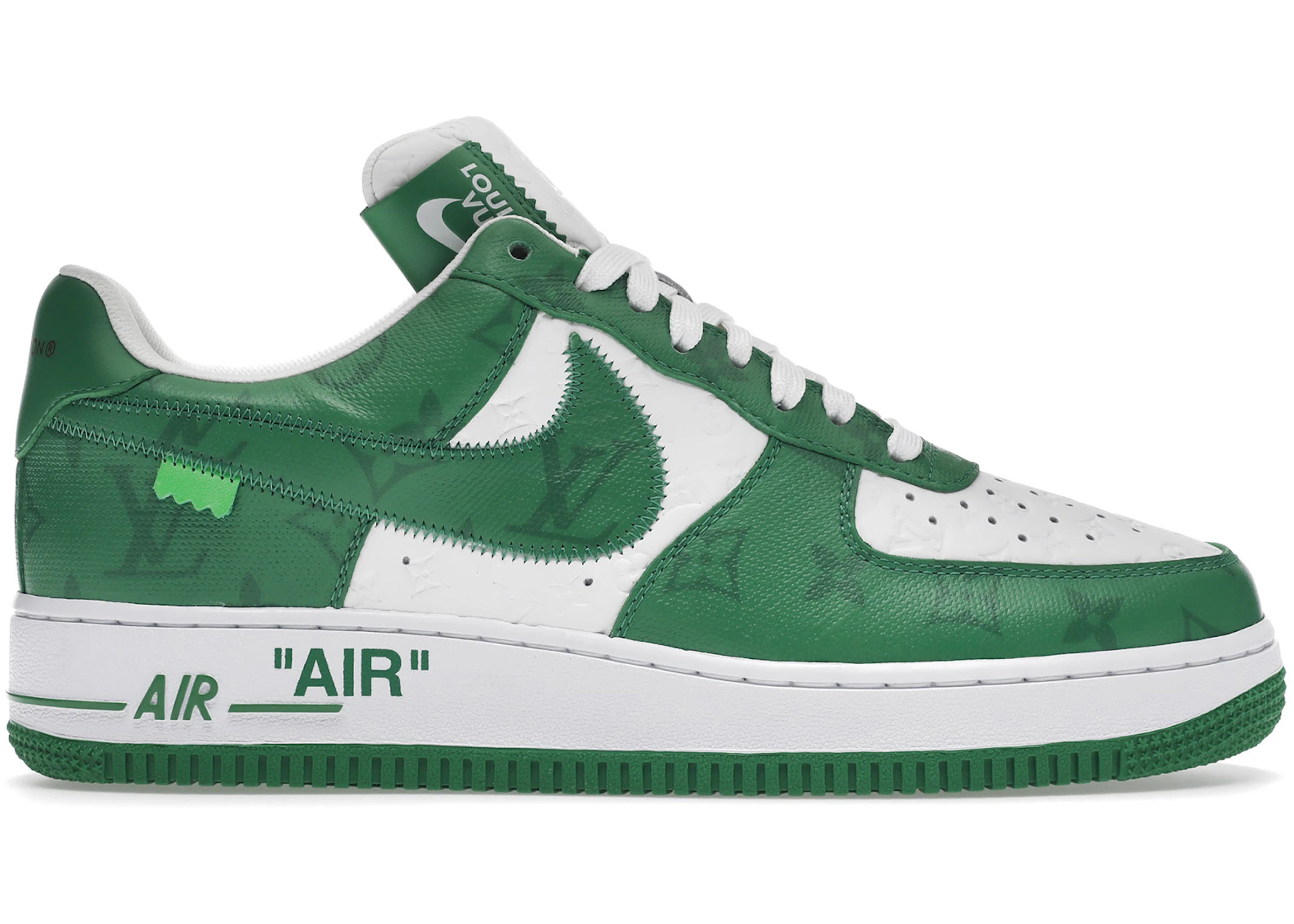Vuitton Nike Air Force 1 Low By Virgil Abloh White Green - - US