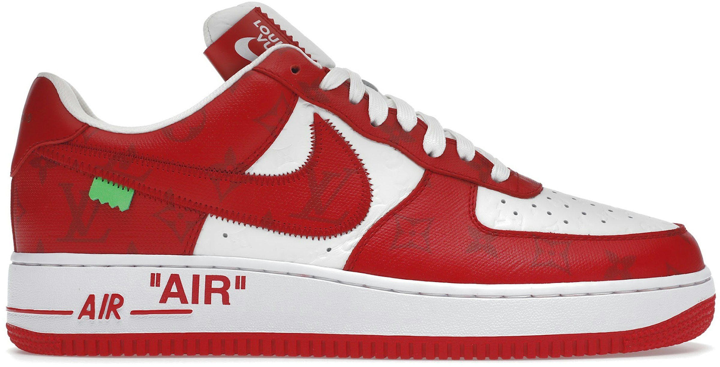 Independencia calibre Regularidad Louis Vuitton Nike Air Force 1 Low By Virgil Abloh White Red Hombre - - US