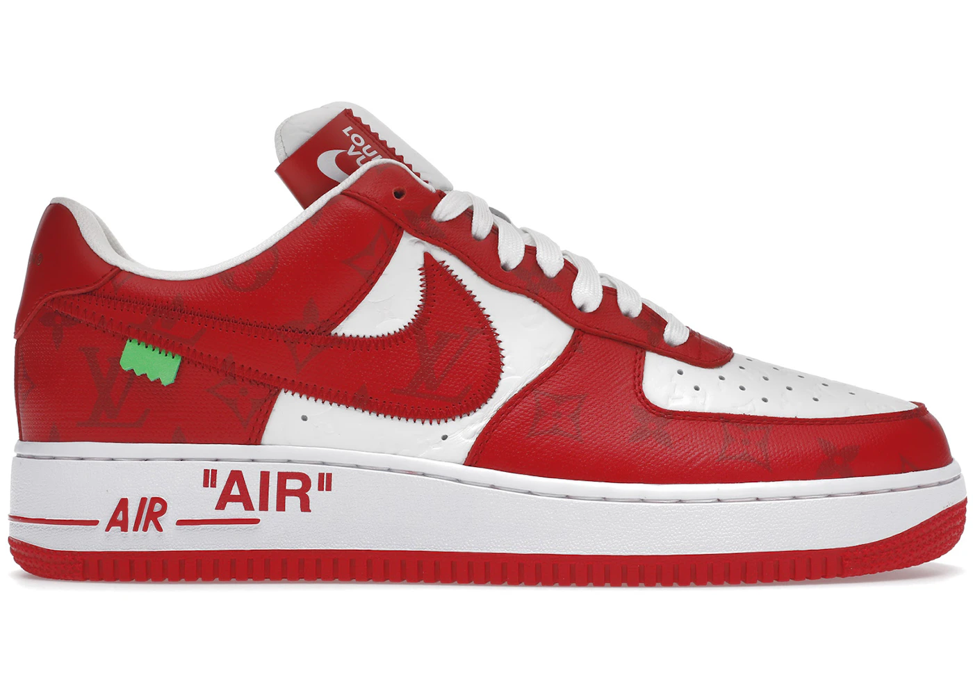 Louis Vuitton Nike Air Force Low By Virgil Abloh White Red Men's