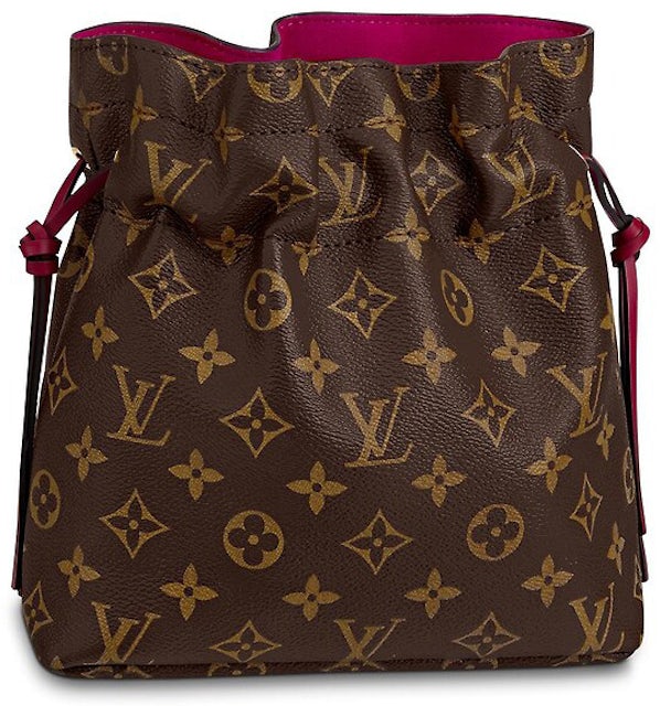 Louis Vuitton Noe Pouch Monogram Brown/Pink in Coated Canvas