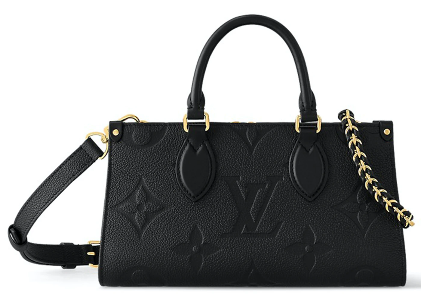 Louis Vuitton Onthego PM Black/Beige in Cowhide Leather with Gold