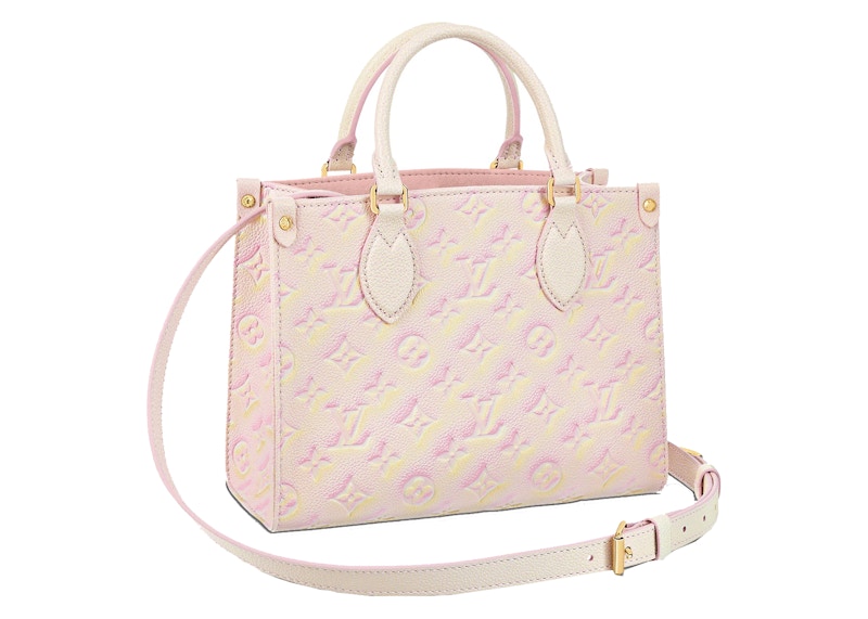 Lv on the go best sale tote pink