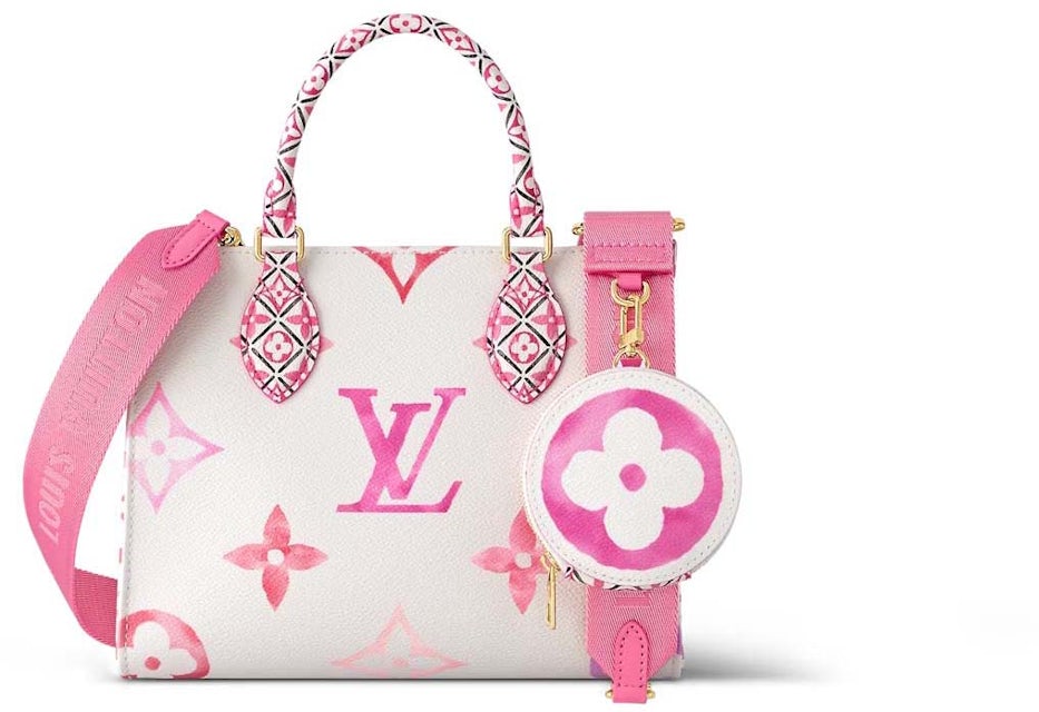 Louis Vuitton OnTheGo PM Pink in Coated Canvas with Gold-tone - GB