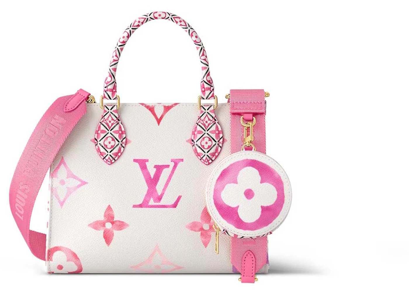 Louis Vuitton OnTheGo PM Pink in Coated Canvas with Gold-tone US