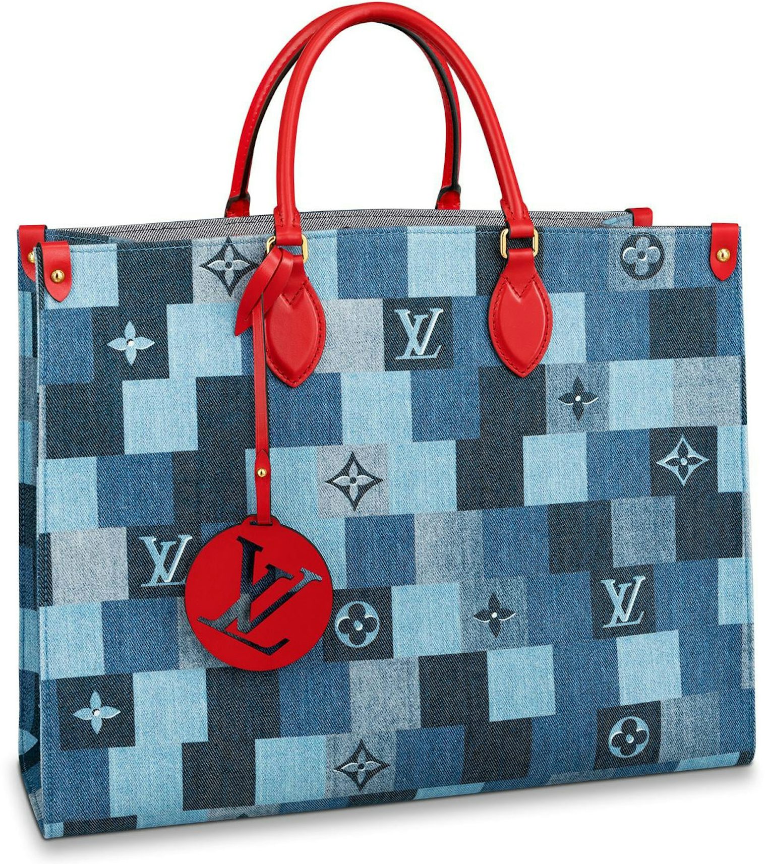 Louis Vuitton Damier Monogram Patchwork Denim Handbag