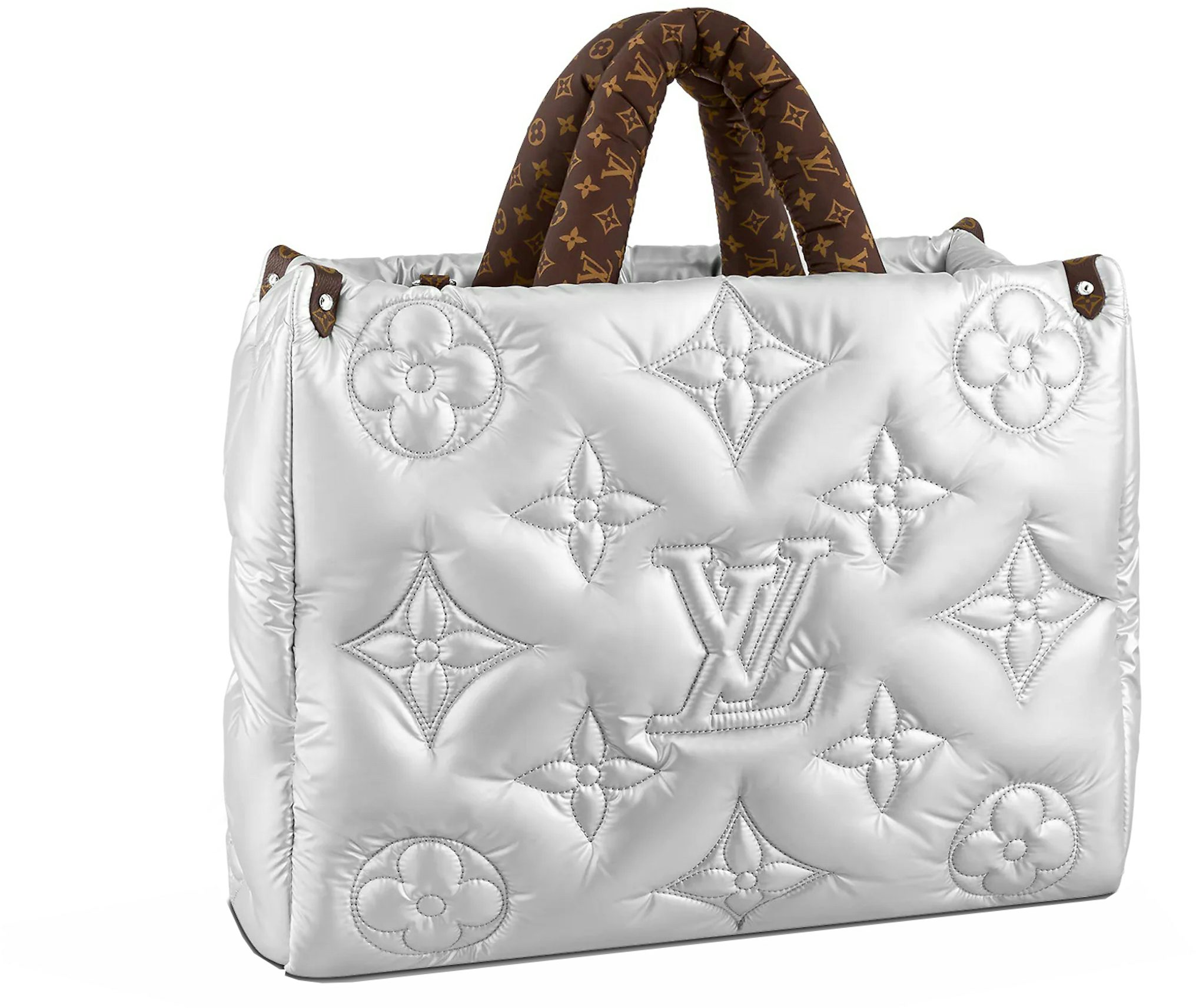 Louis Vuitton Onthego GM Silver in Econyl Recycled Nylon with