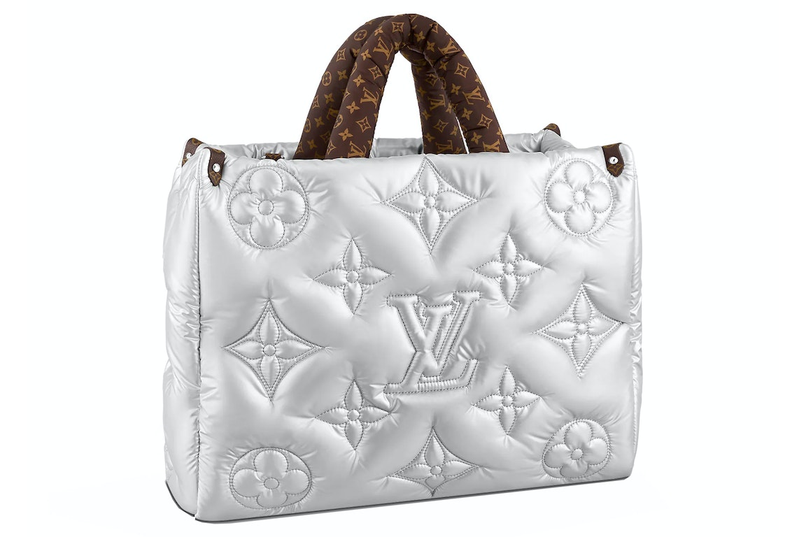 Pre-owned Louis Vuitton Onthego Gm Silver