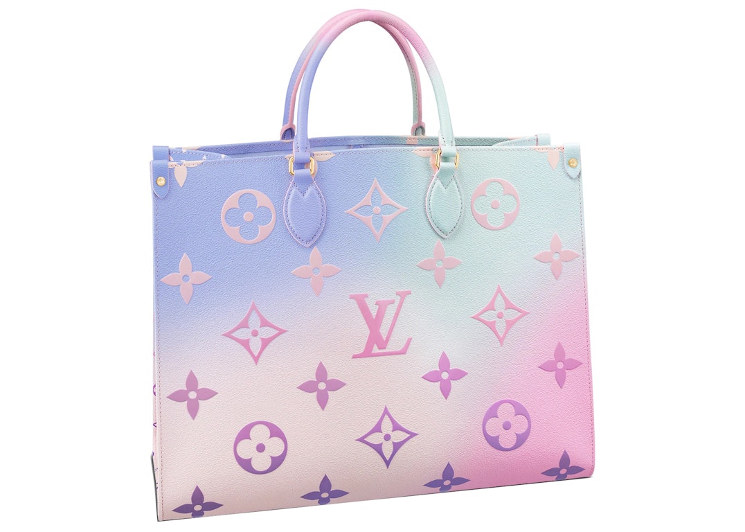 Pre-owned Louis Vuitton Onthego Gm Sunrise Pastel