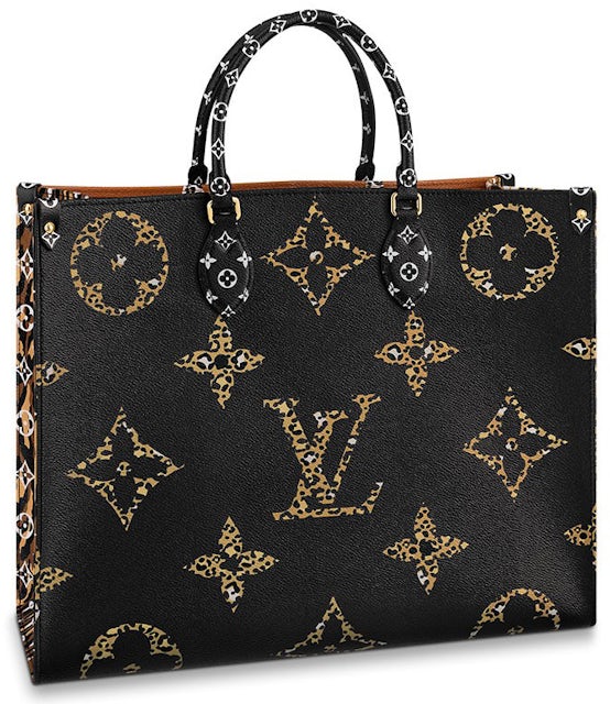 Louis Vuitton Onthego Monogram Giant Jungle Black/Caramel in Canvas with  Gold-tone - US