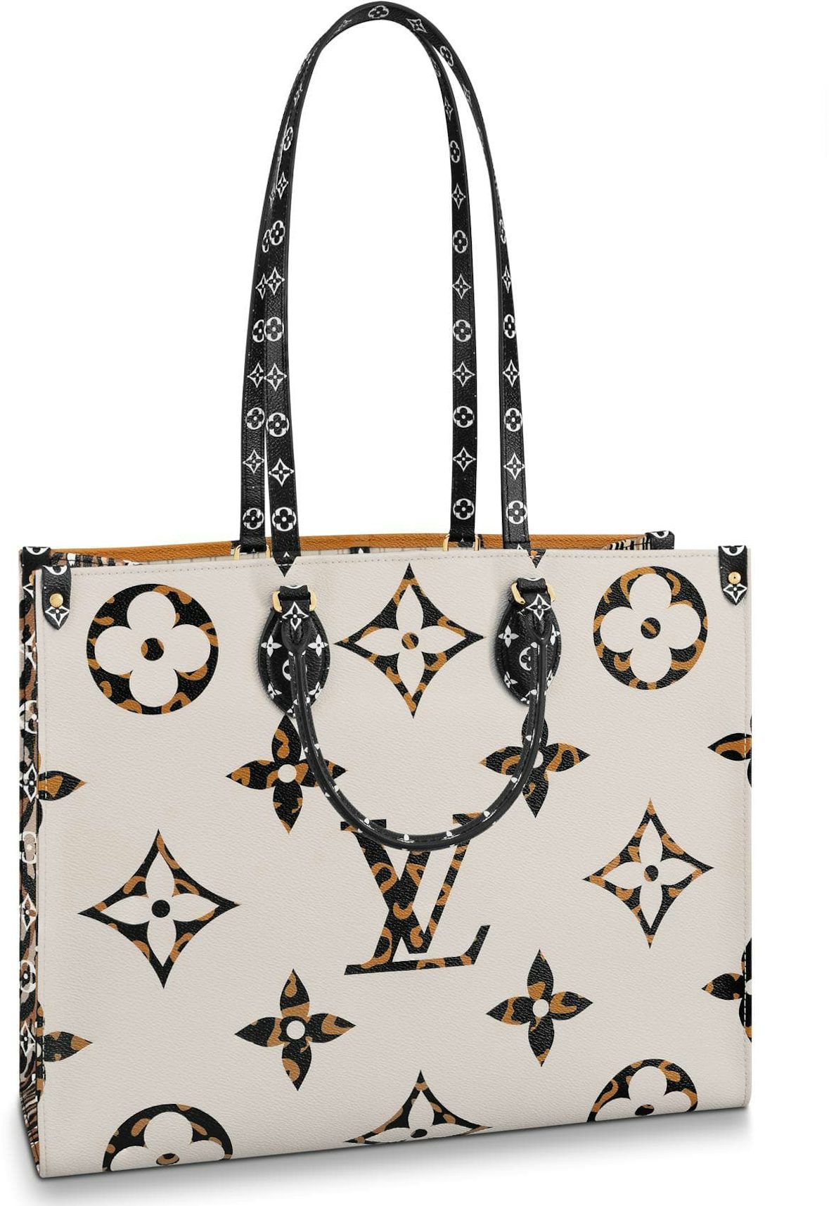 Louis Vuitton Onthego Monogram Giant Jungle Ivory/Havana Beige in Canvas  with Gold-tone - US