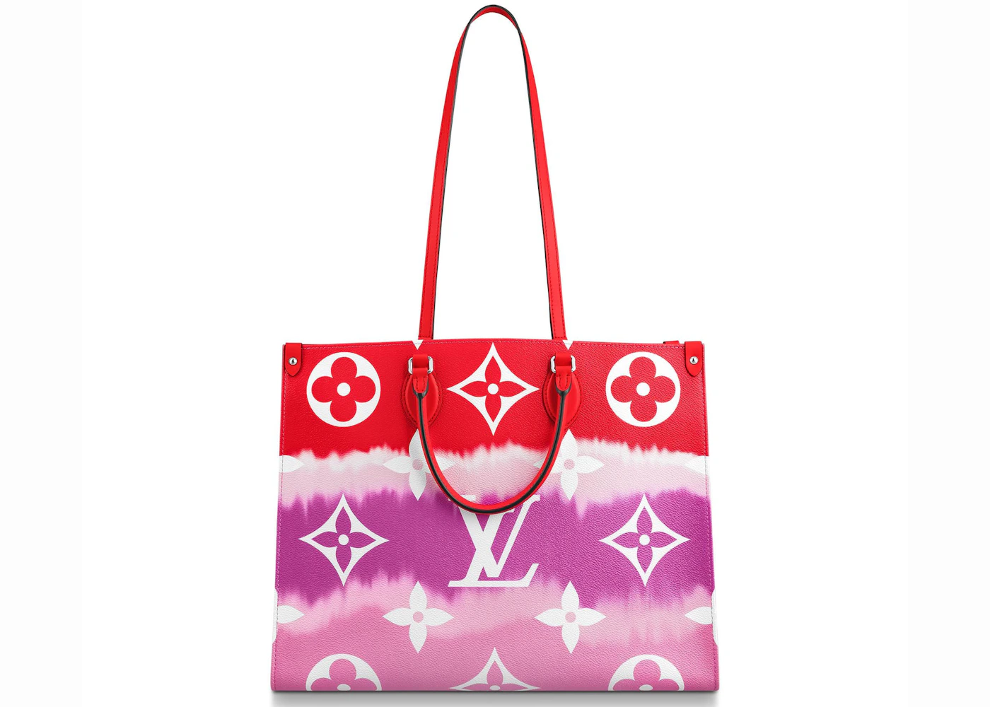 ❤️ Louis Vuitton LV Escale OnTheGo GM Rouge Pink Tote❤️ Hard