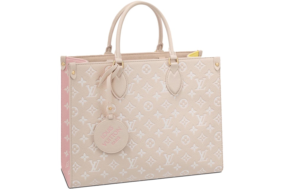 Shop Louis Vuitton ONTHEGO Women's Beige Bags