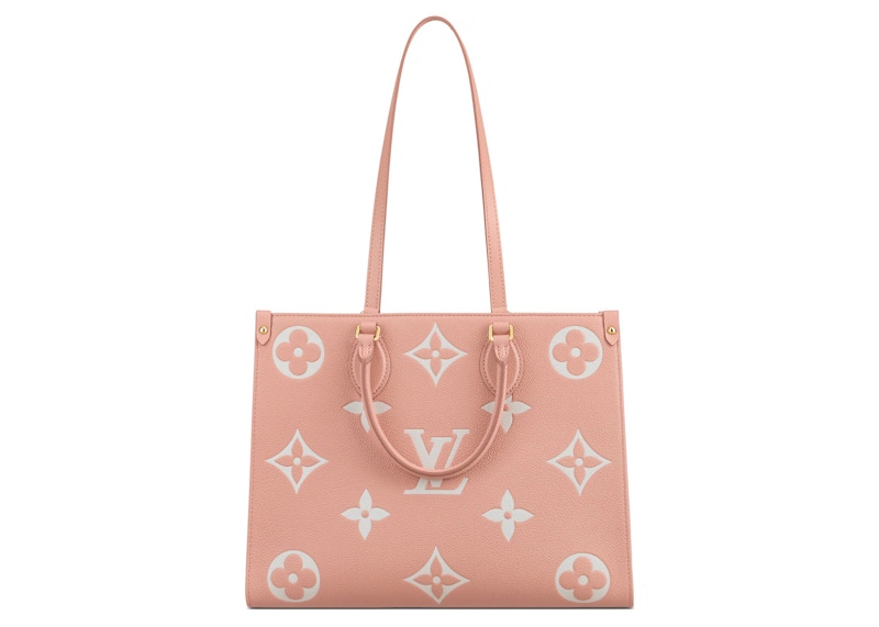 Louis Vuitton Onthego MM Trianon Rosa/Creme in Grained Cowhide 