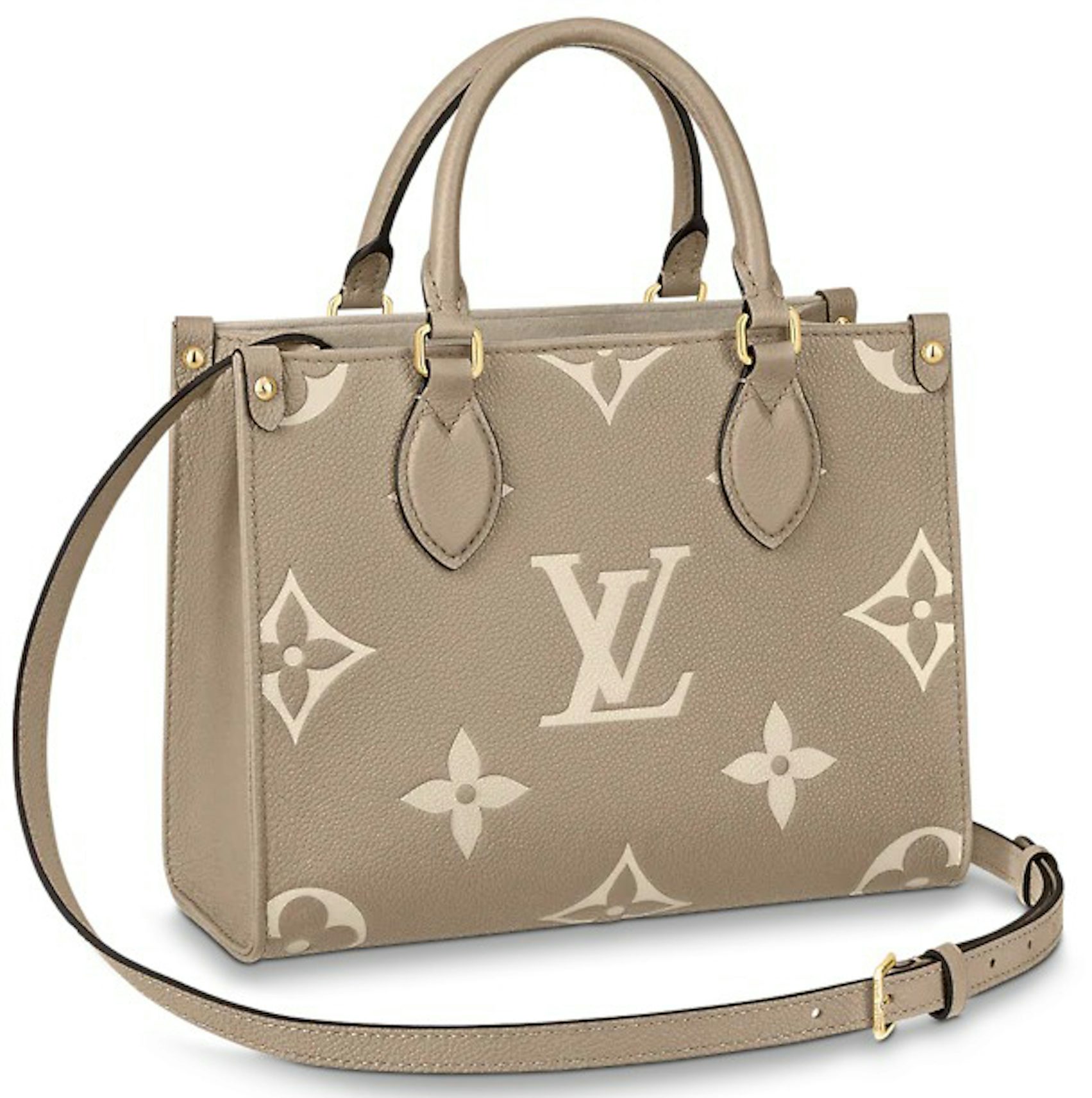 Louis Vuitton - Onthego PM Bag - Kaki Cream - Monogram Leather - Women - Luxury