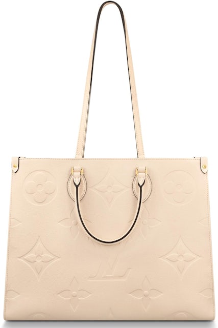 Louis Vuitton Onthego Monogram Giant GM Creme in Empreinte Leather with  Gold-tone - US