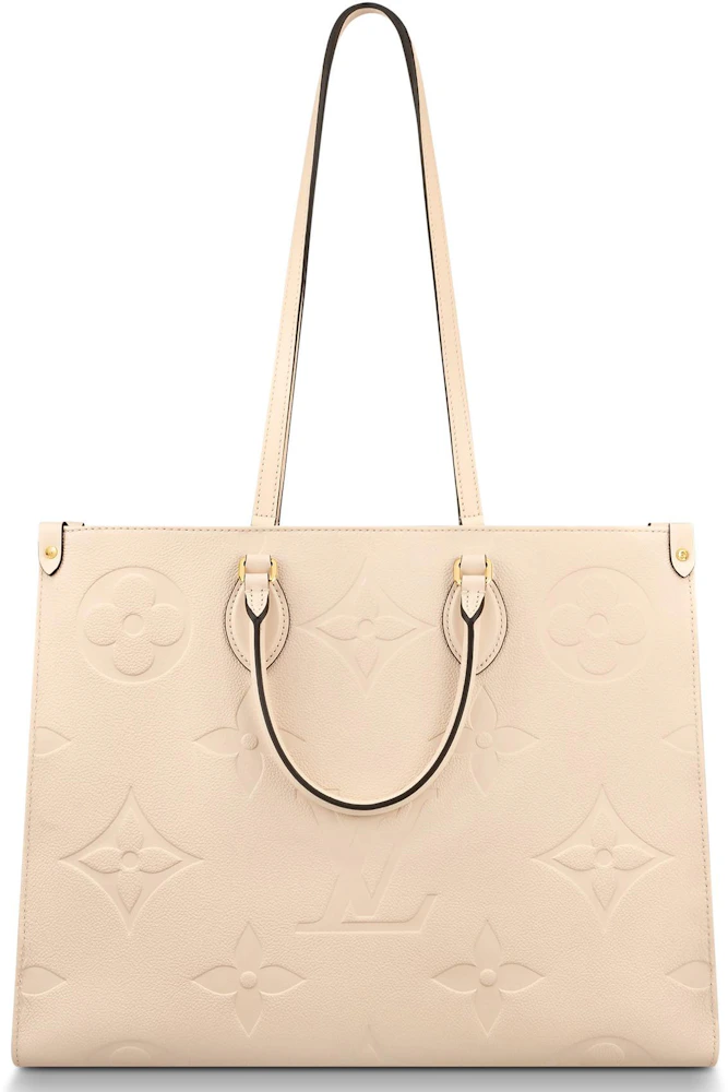 Louis Vuitton LV Onthego PM empreinte Cream Leather ref.254432 - Joli Closet