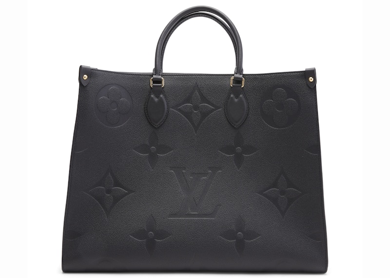 Louis Vuitton Onthego Monogram Giant GM Noir in Empreinte Leather with Goldtone
