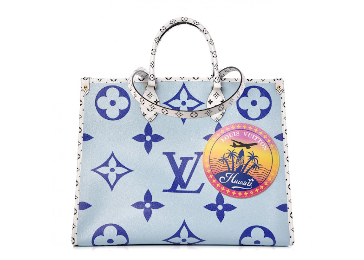 Louis Vuitton Onthego Monogram Giant Hawaii Blue in Coated Canvas
