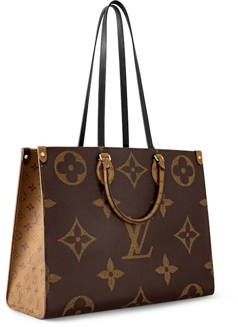 Louis Vuitton Onthego Monogram Giant Reverse Brown in Coated Canvas with  Gold-tone - US