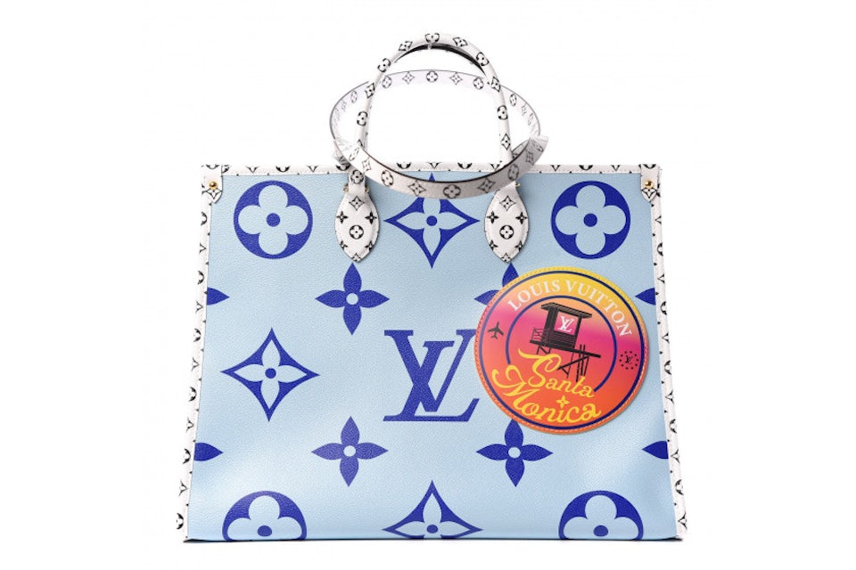 Louis Vuitton Onthego Monogram Giant Santa Monica Blue in Coated Canvas  with Gold-tone - US