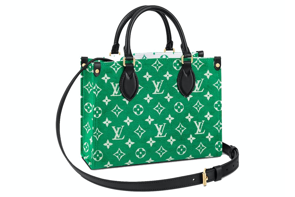 Louis Vuitton Onthego PM Green in Velvet/Leather with Gold-tone - US