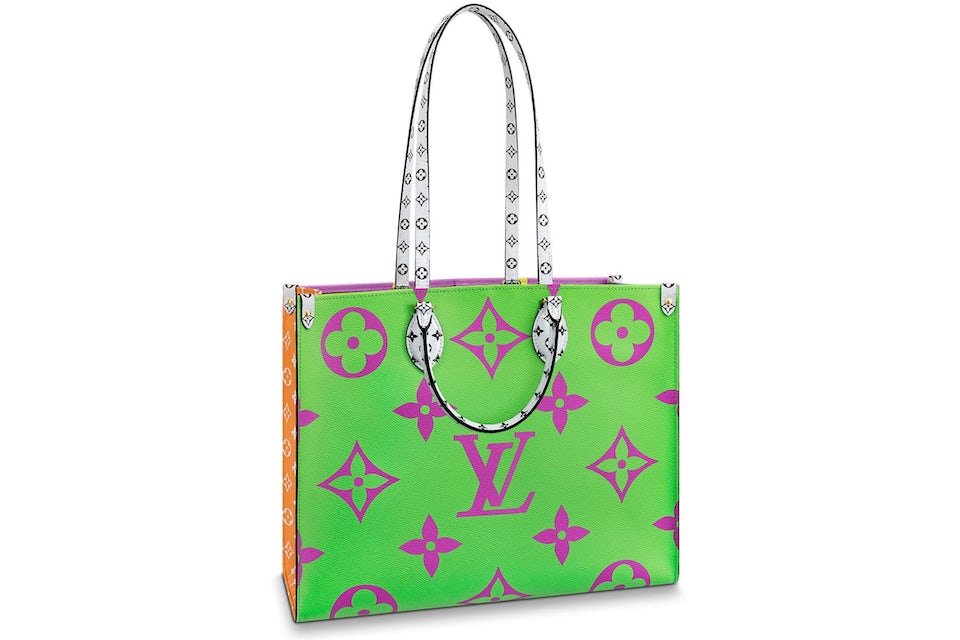 Louis Vuitton Onthego Monogram Giant Green/Lilac in Coated Canvas