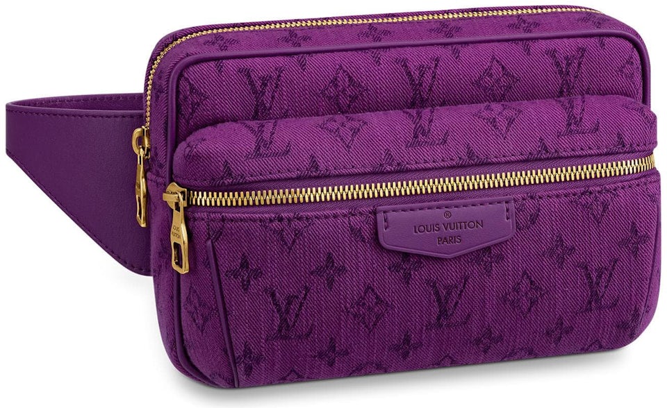 Louis Vuitton Outdoor Bumbag Monogram Denim Purple in Denim with Gold-tone  - US