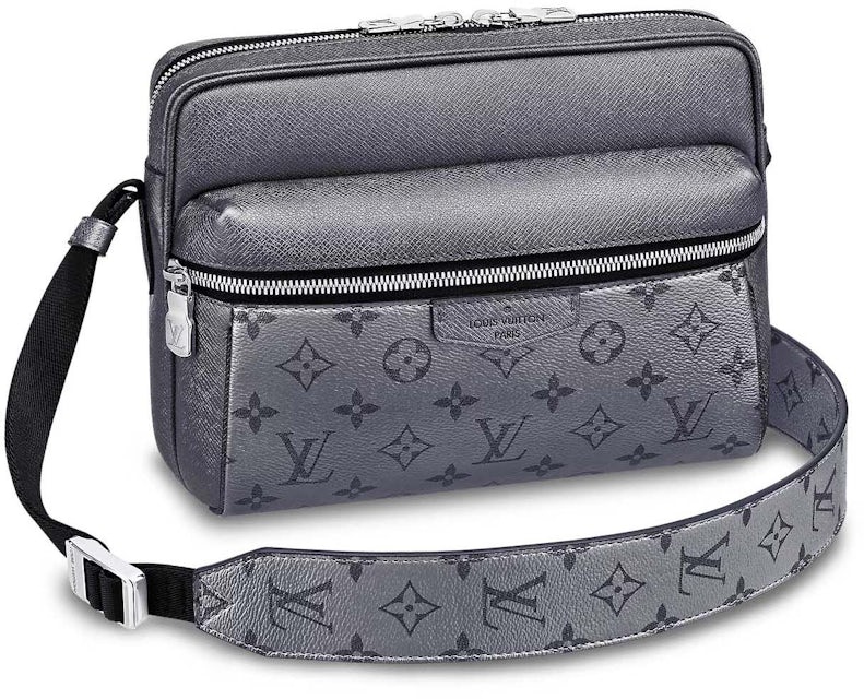 Louis Vuitton Outdoor Messenger Gunmetal Gray in Monogram Coated Canvas/ Taiga Cowhide Leather with Silver-tone - US