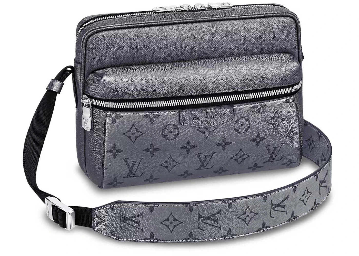 Louis Vuitton Outdoor Messenger Gunmetal Gray in Monogram Coated  Canvas/Taiga Cowhide Leather with Silver-tone - US