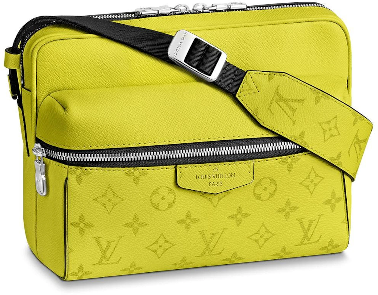 Louis Vuitton Outdoor Messenger Monogram Bahia Eclipse Yellow in Taiga  Leather/Coated Canvas with Silver-tone - GB