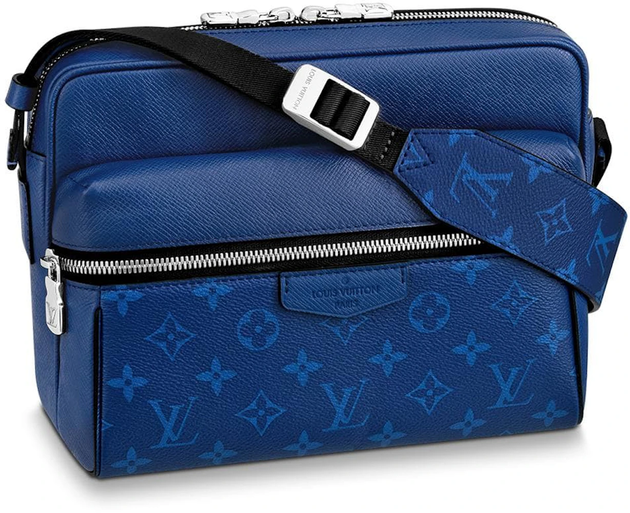Louis Vuitton Outdoor Messenger Monogram Pacific Taiga Blue in Taiga  Leather/Coated Canvas with Silver-tone - US