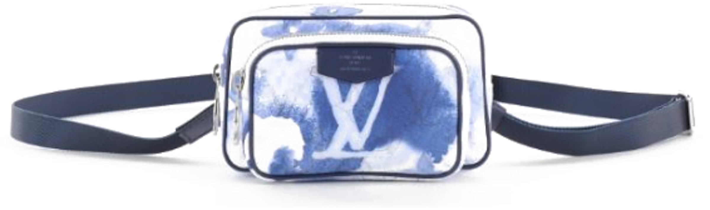 Authenticated Louis Vuitton Monogram Pacific Outdoor Pouch Blue