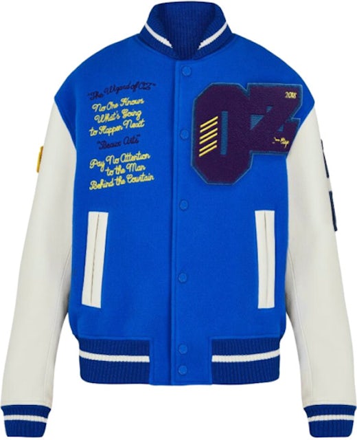 Louis Vuitton Oz Varsity Jacket (SS19) Blue/White Men's - SS19 - US