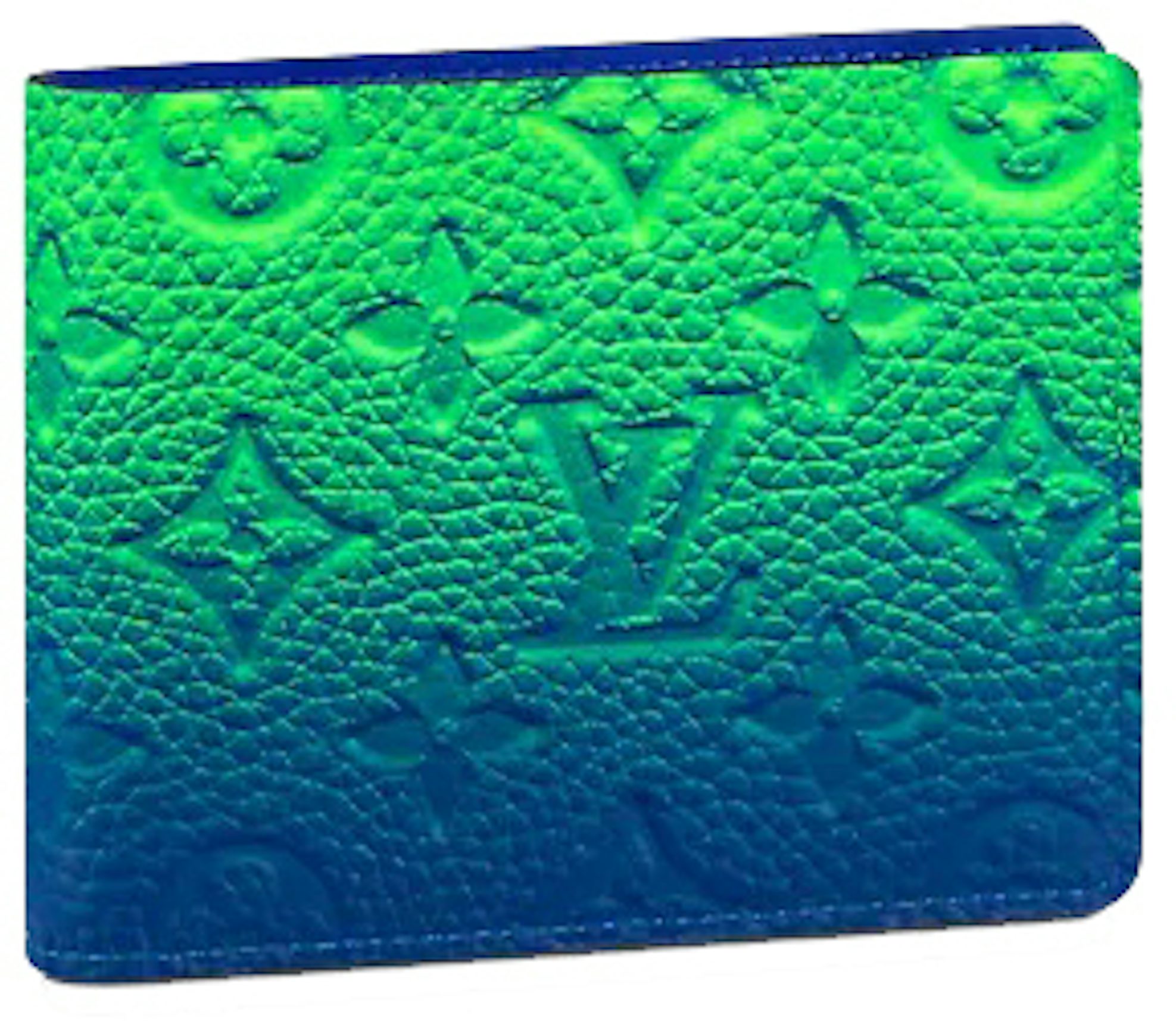 Louis Vuitton Double Phone Pouch Taurillon Illusion Blue/Green