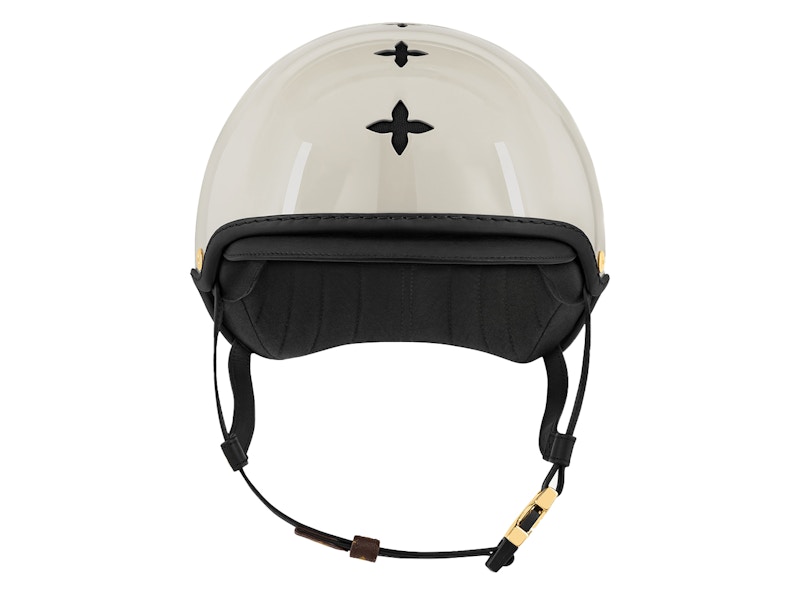Pre-owned Louis Vuitton Pm Bicycle Helmetgold In Monogram/beige/black