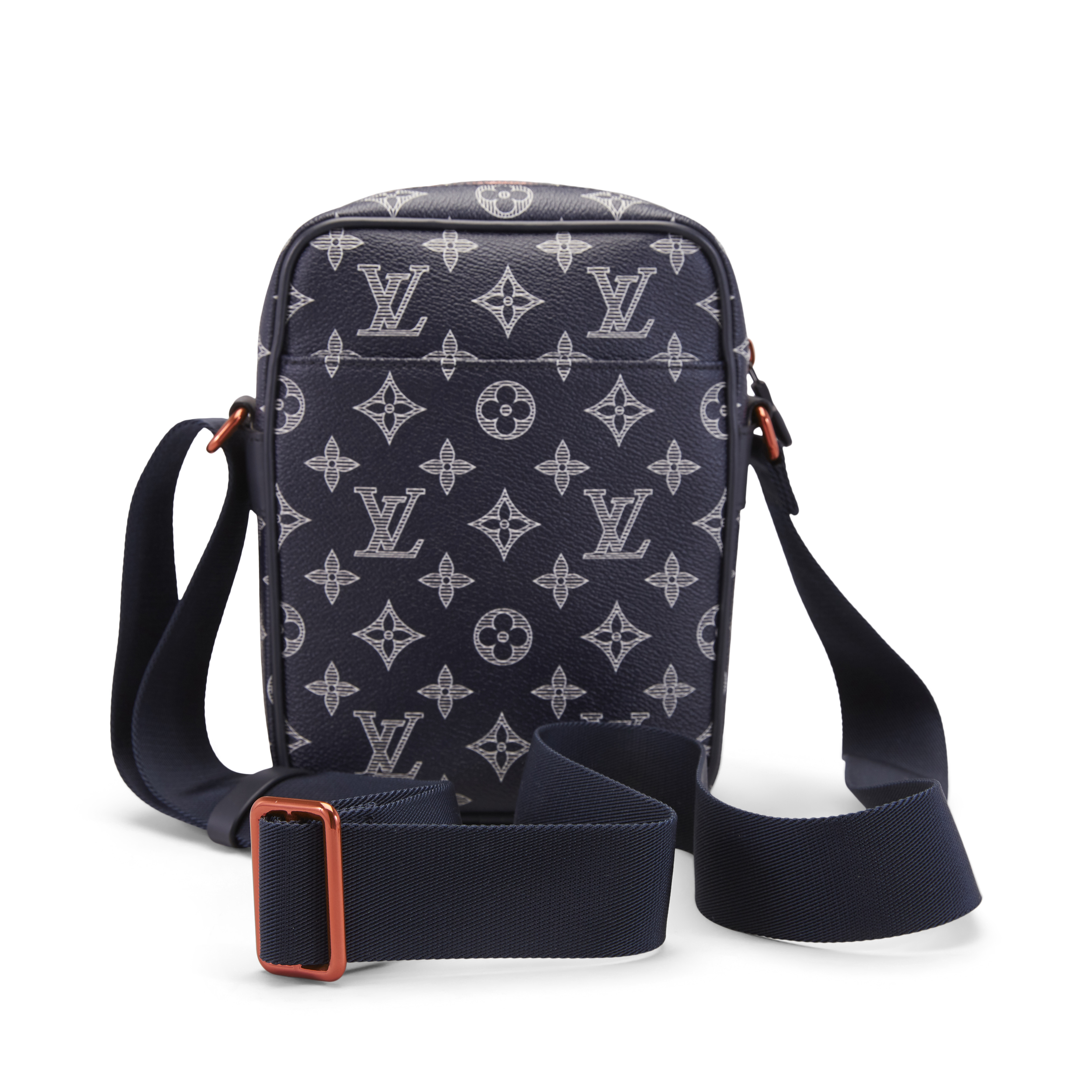 Louis Vuitton Danube Monogram Upside Down Ink PM Navy in Coated