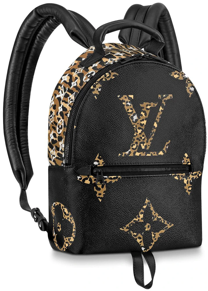 Louis Vuitton Palm Springs Monogram Giant Jungle PM Black/Caramel in Coated  Canvas with Gold-tone - US