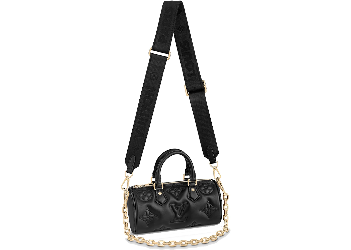 Louis Vuitton Papillon BB Black in Calfskin Leather with Gold-tone