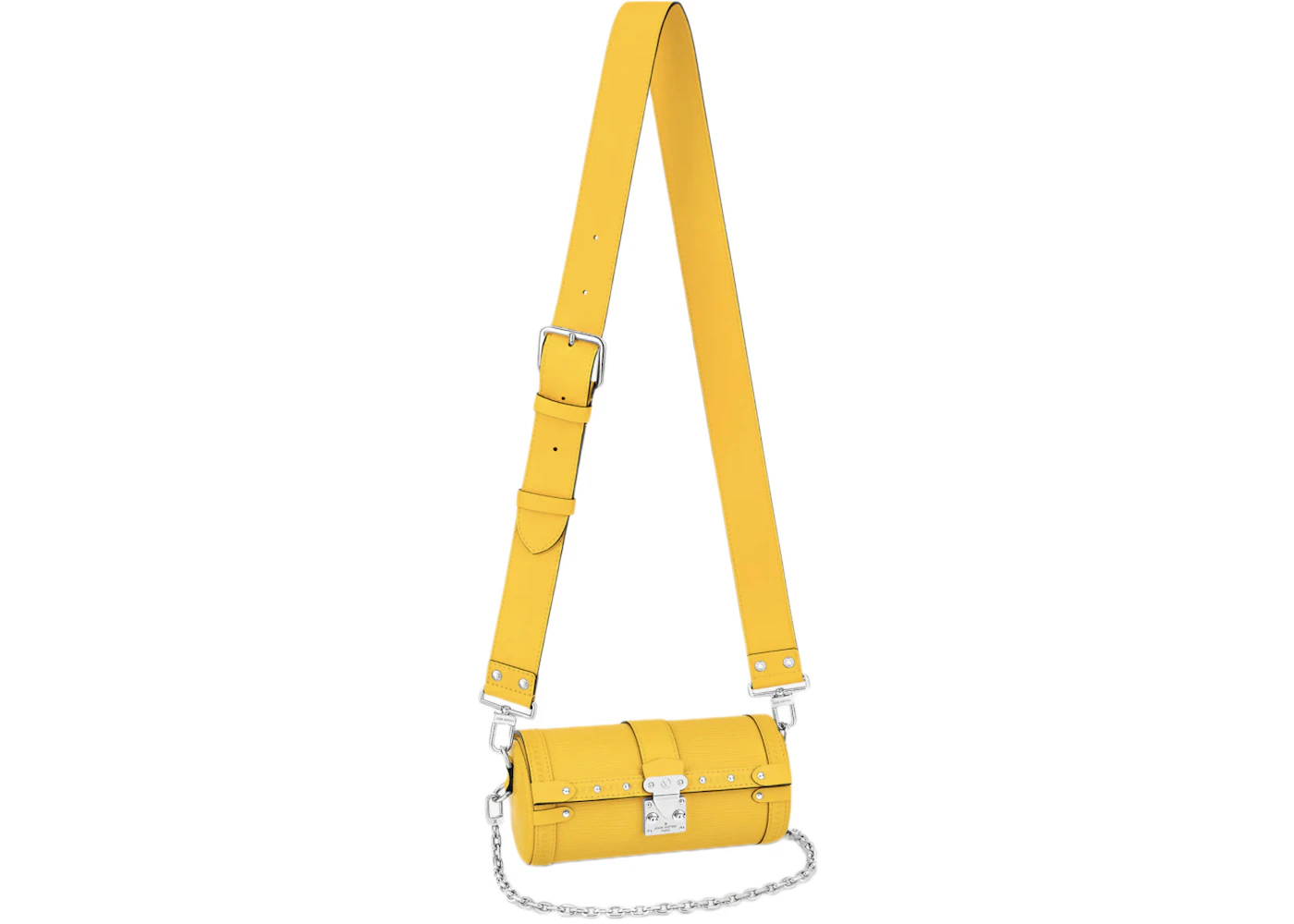 Papillon leather handbag Louis Vuitton Yellow in Leather - 32588717
