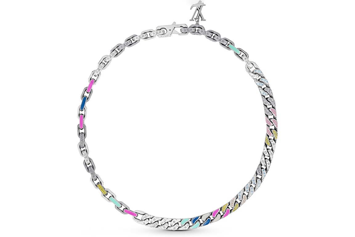 Pre-owned Louis Vuitton Paradise Chain Necklace M00924 Multicolor