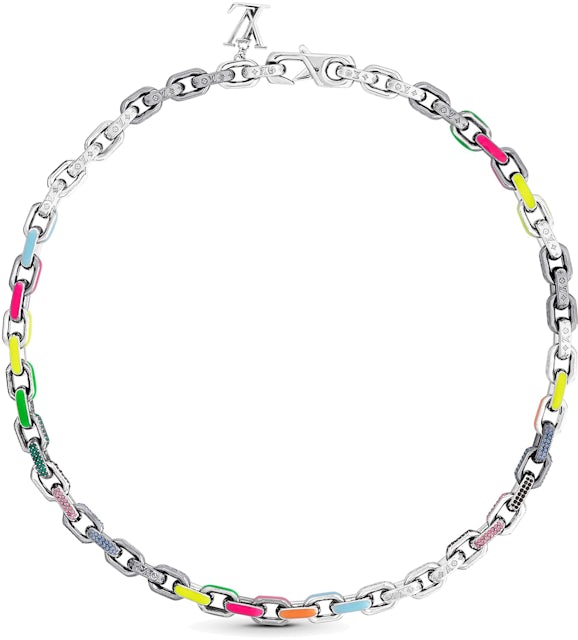 Louis Vuitton Paradise Chain Necklace Multicolor in Silver Metal