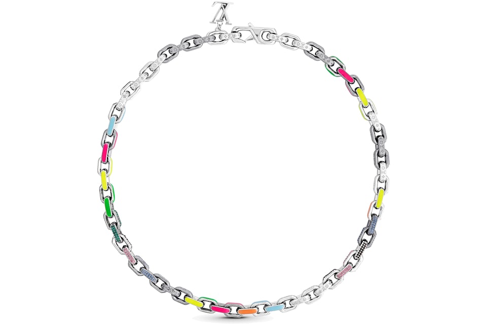 Louis Vuitton Paradise Chain Necklace Multicolor in Silver Metal/Enamel  with Silver-tone - US