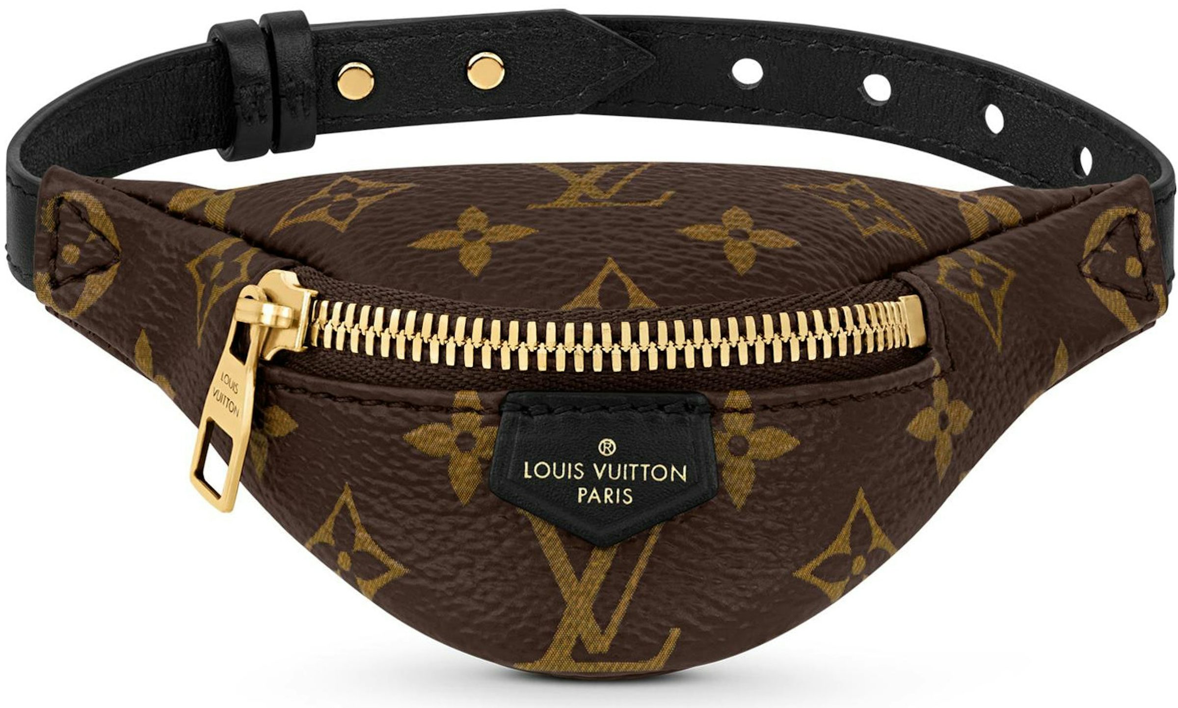 Louis Vuitton Party Bumbag Bracelet Monogram Brown in Coated Canvas/Calf  Leather with Gold-tone - GB