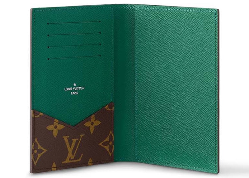 Louis Vuitton Passport Cover Colormania Green in Monogram Macassar