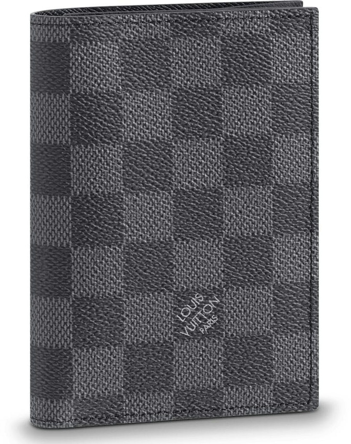 Authentic Louis Vuitton Damier Graphite Canvas Passport Cover Holder