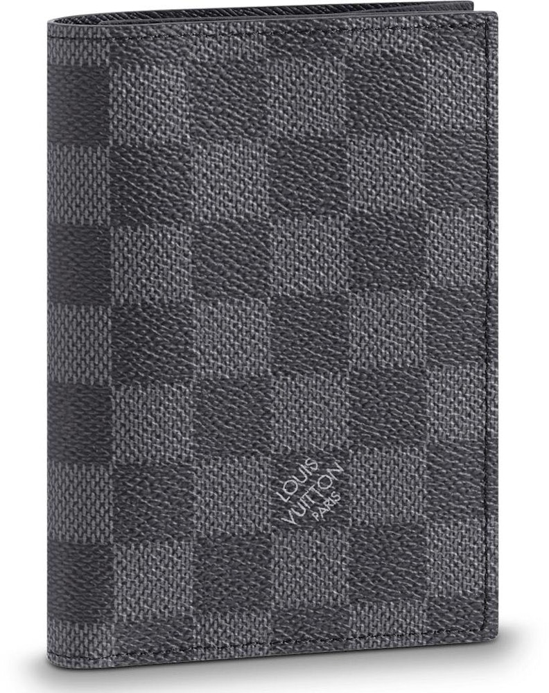 Hane udeladt opadgående Louis Vuitton Passport Cover Damier Graphite Black/Gray in Canvas
