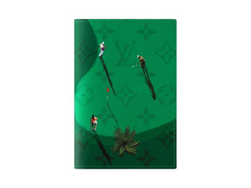 Pre-owned Louis Vuitton Men's Passport Cover In Green
