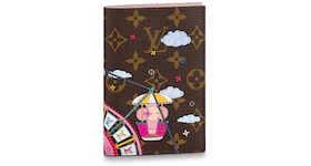 Louis Vuitton Passport Cover Monogram (3 Cqrd Slot) Vivienne Holiday Rose Ballerine Pink